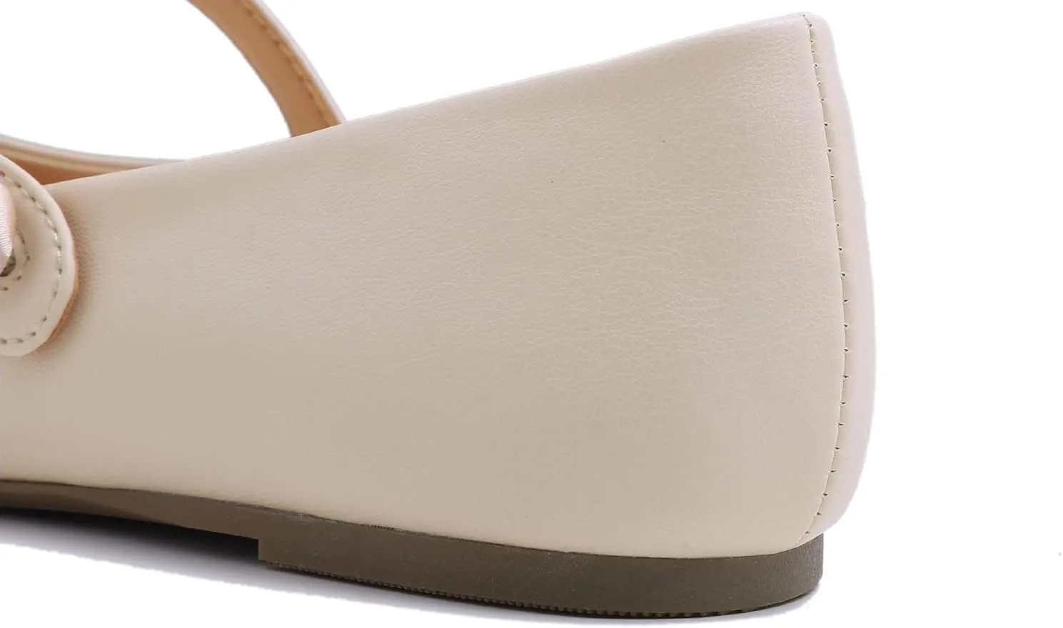 FEVERSOLE Women's Mary Jane Fashion Round Toe Easy Buckle Slip On Flats
