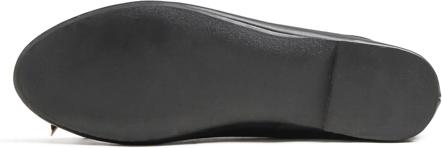 FEVERSOLE Women's Soft Cushion Comfort Round Toe Metal Trim Fashion Ballet Flats Walking Shoes