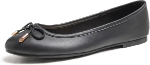 FEVERSOLE Women's Soft Cushion Comfort Round Toe Metal Trim Fashion Ballet Flats Walking Shoes