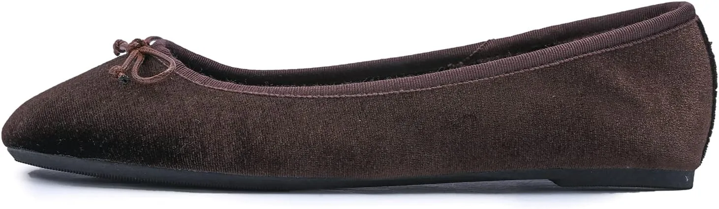 FEVERSOLE Women's Ultra Soft Colorful Memory Foam Cushioned Faux Suede Home Ballet Flats