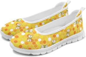 Forchrinse Colorful Palm Print Womens Slip on Walking Loafer Shoes Casual Comfy Dressy Shoes Ballet Flat Lightweight US5.5