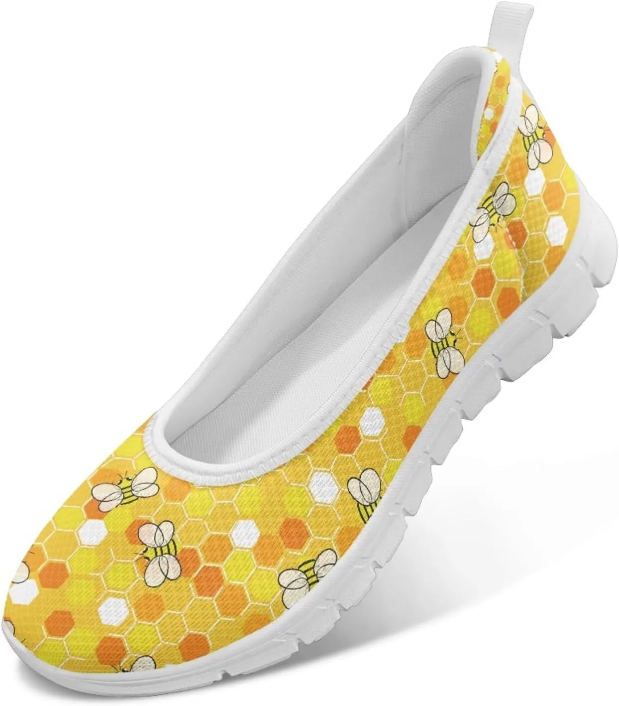 Forchrinse Colorful Palm Print Womens Slip on Walking Loafer Shoes Casual Comfy Dressy Shoes Ballet Flat Lightweight US5.5