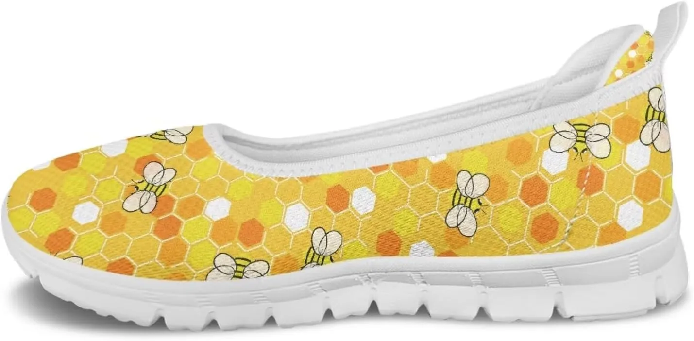 Forchrinse Colorful Palm Print Womens Slip on Walking Loafer Shoes Casual Comfy Dressy Shoes Ballet Flat Lightweight US5.5