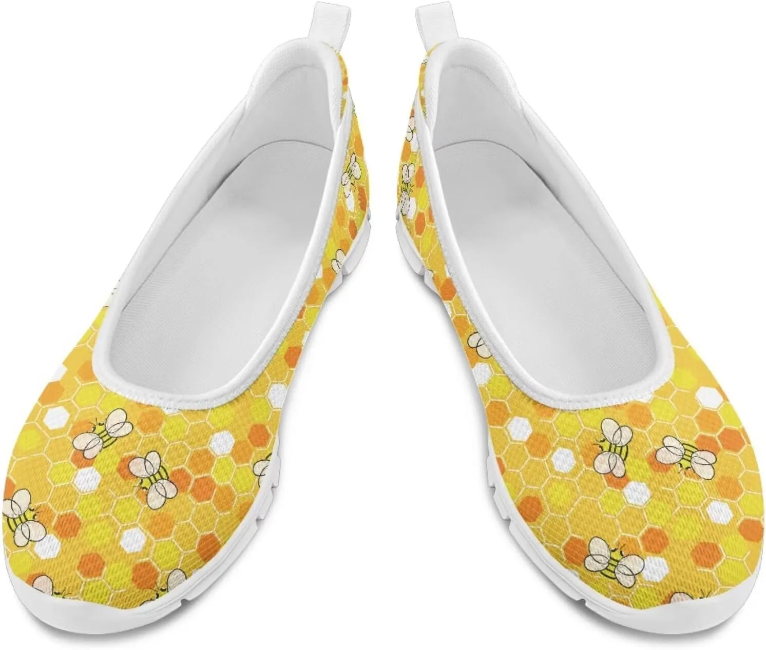 Forchrinse Colorful Palm Print Womens Slip on Walking Loafer Shoes Casual Comfy Dressy Shoes Ballet Flat Lightweight US5.5