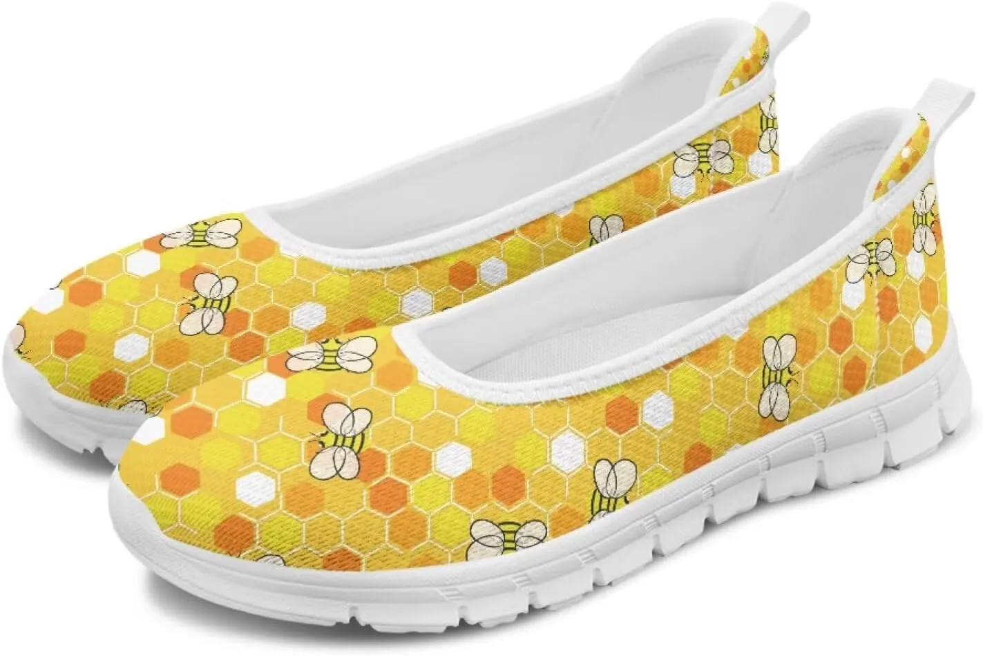 Forchrinse Colorful Palm Print Womens Slip on Walking Loafer Shoes Casual Comfy Dressy Shoes Ballet Flat Lightweight US5.5