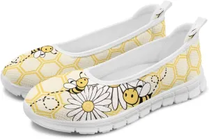 Forchrinse Underwater Turtle Fish Flats for Women Comfortable Round Toe Slip On Knit Flats Soft Work Nurse Flats Arch Support Slippers 5.5
