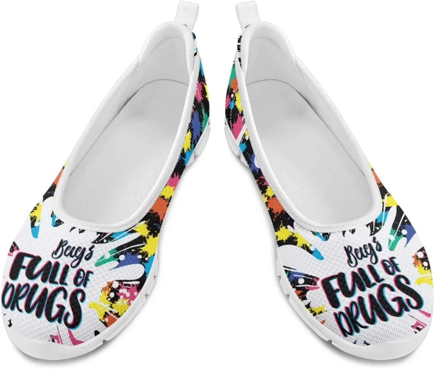 Forchrinse Underwater Turtle Fish Flats for Women Comfortable Round Toe Slip On Knit Flats Soft Work Nurse Flats Arch Support Slippers 5.5