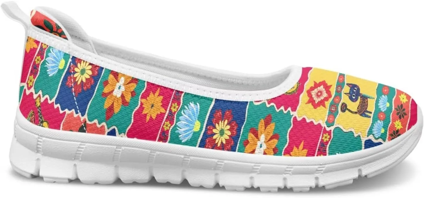Forchrinse Underwater Turtle Fish Flats for Women Comfortable Round Toe Slip On Knit Flats Soft Work Nurse Flats Arch Support Slippers 5.5