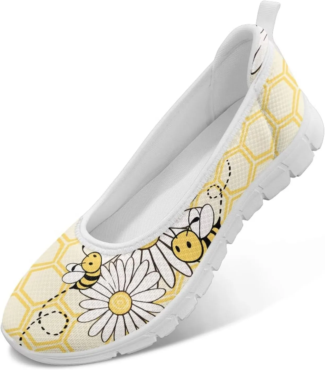 Forchrinse Underwater Turtle Fish Flats for Women Comfortable Round Toe Slip On Knit Flats Soft Work Nurse Flats Arch Support Slippers 5.5