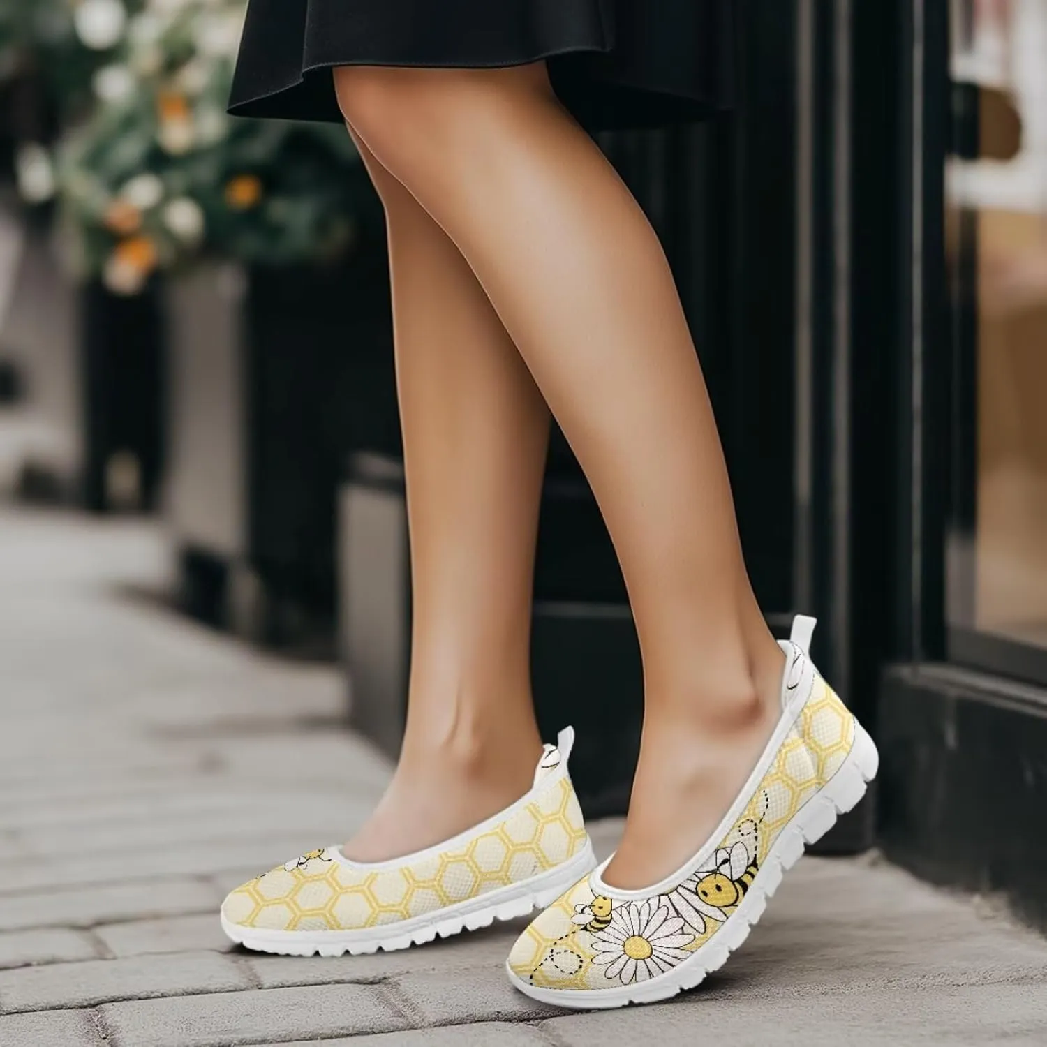 Forchrinse Underwater Turtle Fish Flats for Women Comfortable Round Toe Slip On Knit Flats Soft Work Nurse Flats Arch Support Slippers 5.5