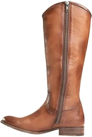 Frye Melissa Inside Zip Riding Boots for Women Featuring Supple Leather Lining with Rubber Infused Leather Outsole and Signature Hardware – 14 ¾” Shaft Height
