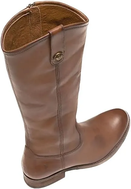 Frye Melissa Inside Zip Riding Boots for Women Featuring Supple Leather Lining with Rubber Infused Leather Outsole and Signature Hardware – 14 ¾” Shaft Height