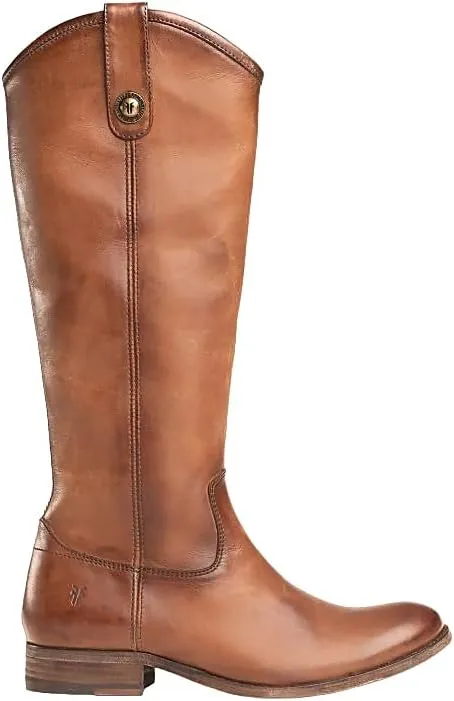Frye Melissa Inside Zip Riding Boots for Women Featuring Supple Leather Lining with Rubber Infused Leather Outsole and Signature Hardware – 14 ¾” Shaft Height