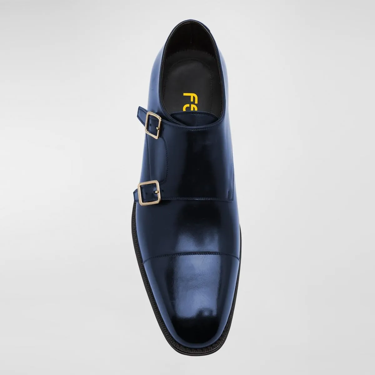 FSJ Men's Dress Loafers Unique Fashion Double Monk Strap Buckle Cap Toe Loafers Comfortable Formal Event Business Shoes Size 4-16 US