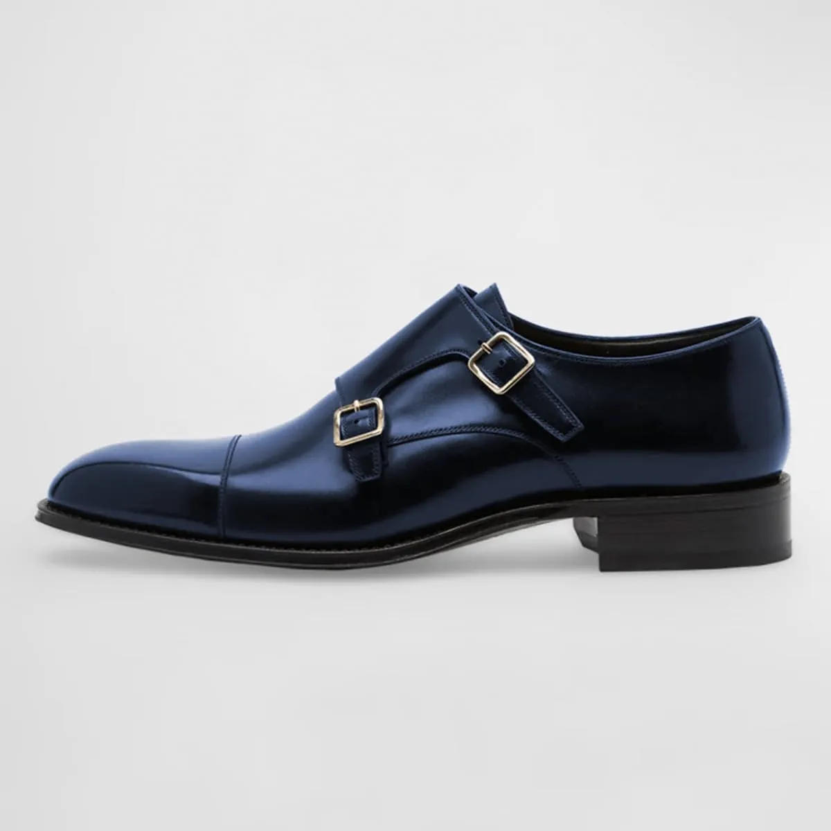 FSJ Men's Dress Loafers Unique Fashion Double Monk Strap Buckle Cap Toe Loafers Comfortable Formal Event Business Shoes Size 4-16 US