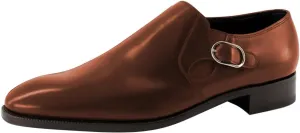 FSJ Men's Single Monk Strap Buckled Dress Loafers Shoes Comfortable Round Toe Slip On Side Elasticity Low Heels Formal Business Casual Shoes Size 4-16 US