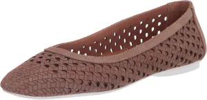 Gentle Souls by Kenneth Cole Women's Eugene Travel Woven Ballet Flat, Champagne, 7.5