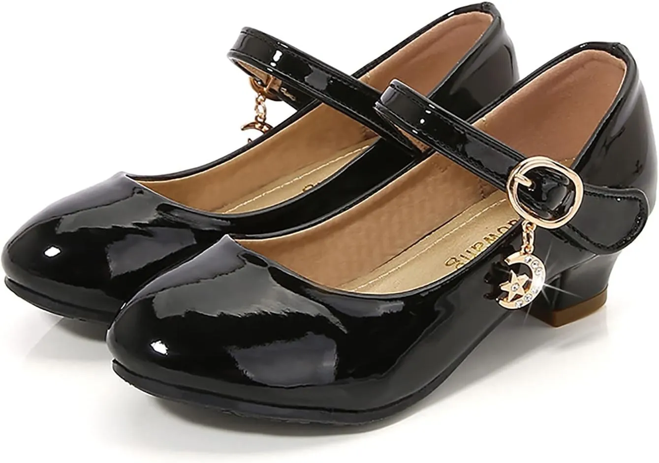 Girls Dress Shoes, 4-13 Years Little Girls Kids High Heel Leather Princess Shoes Wedding School Party Dress Shoes