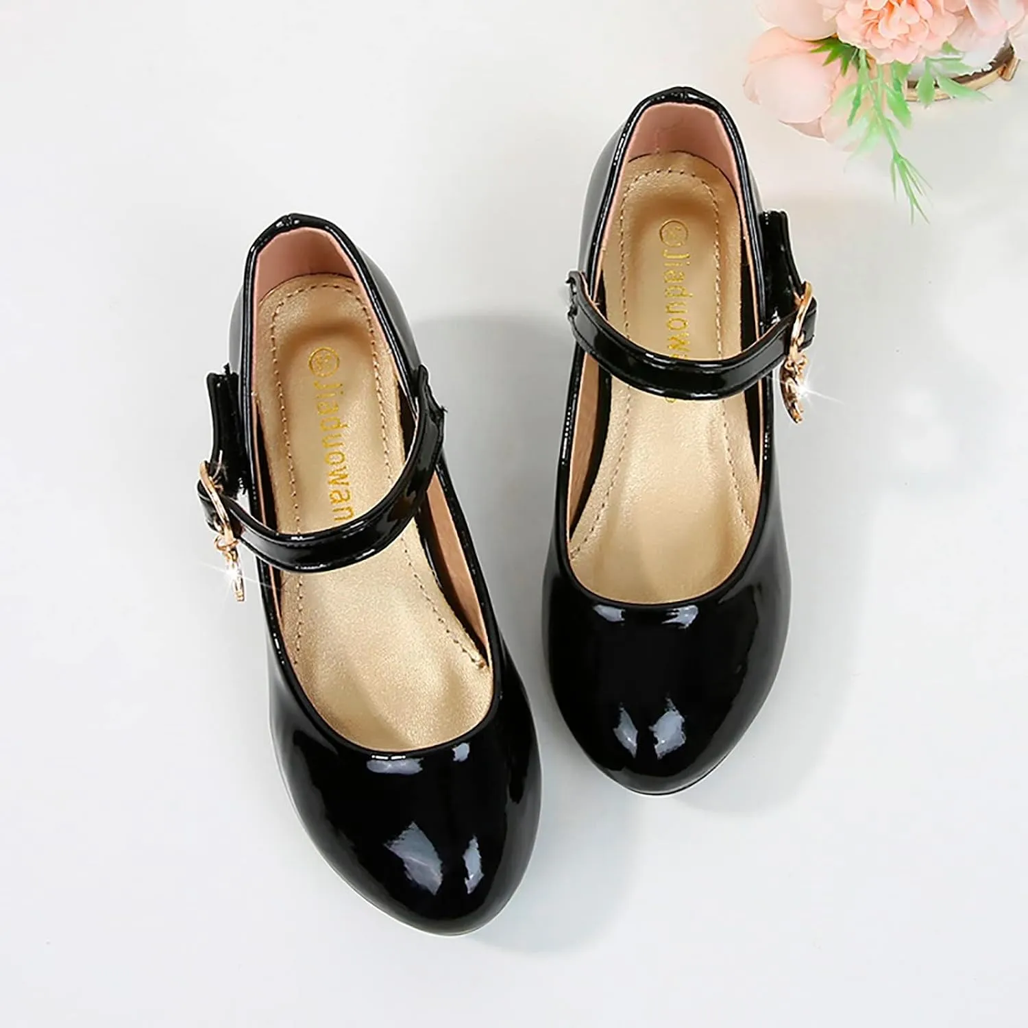 Girls Dress Shoes, 4-13 Years Little Girls Kids High Heel Leather Princess Shoes Wedding School Party Dress Shoes