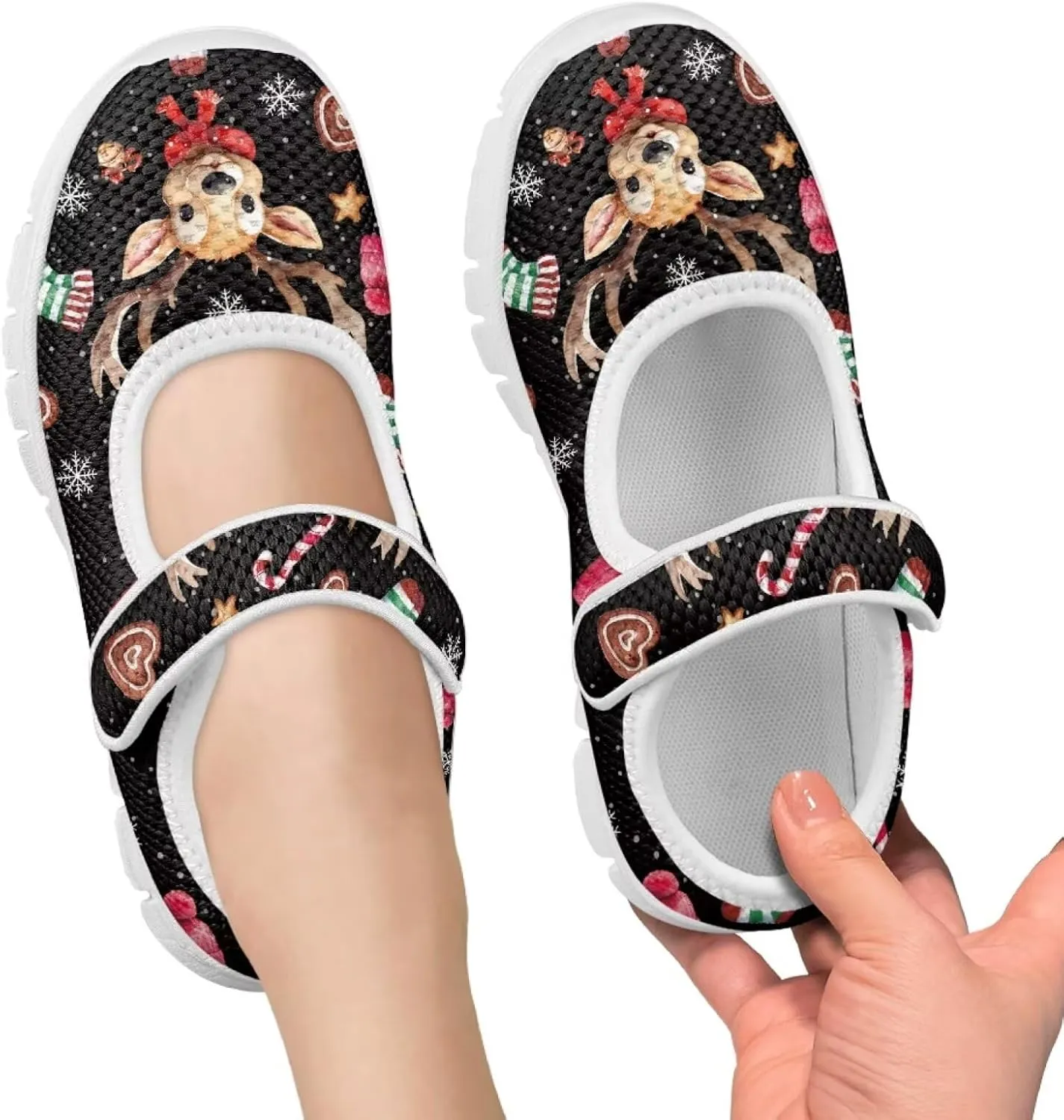 Girls Mary Jane Dress Shoes Ballet Princess Flats with Strap for Christmas Party Wedding School