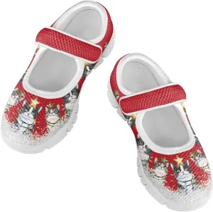 Girls Mary Jane Dress Shoes Ballet Princess Flats with Strap for Christmas Party Wedding School