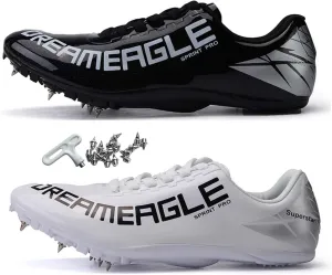 HESBITEUL Mens Track and Field Shoes Sprint Sport Sneakers Youth Professional Training Racing Running Shoes