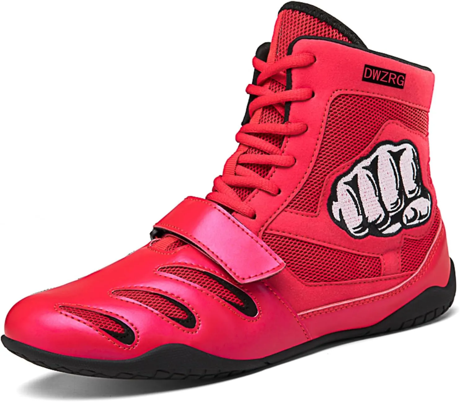 High Top Combat Speed Mens Womens Wrestling Shoes Non-Slip Breathable Boxing Wrestling Training Sneaker