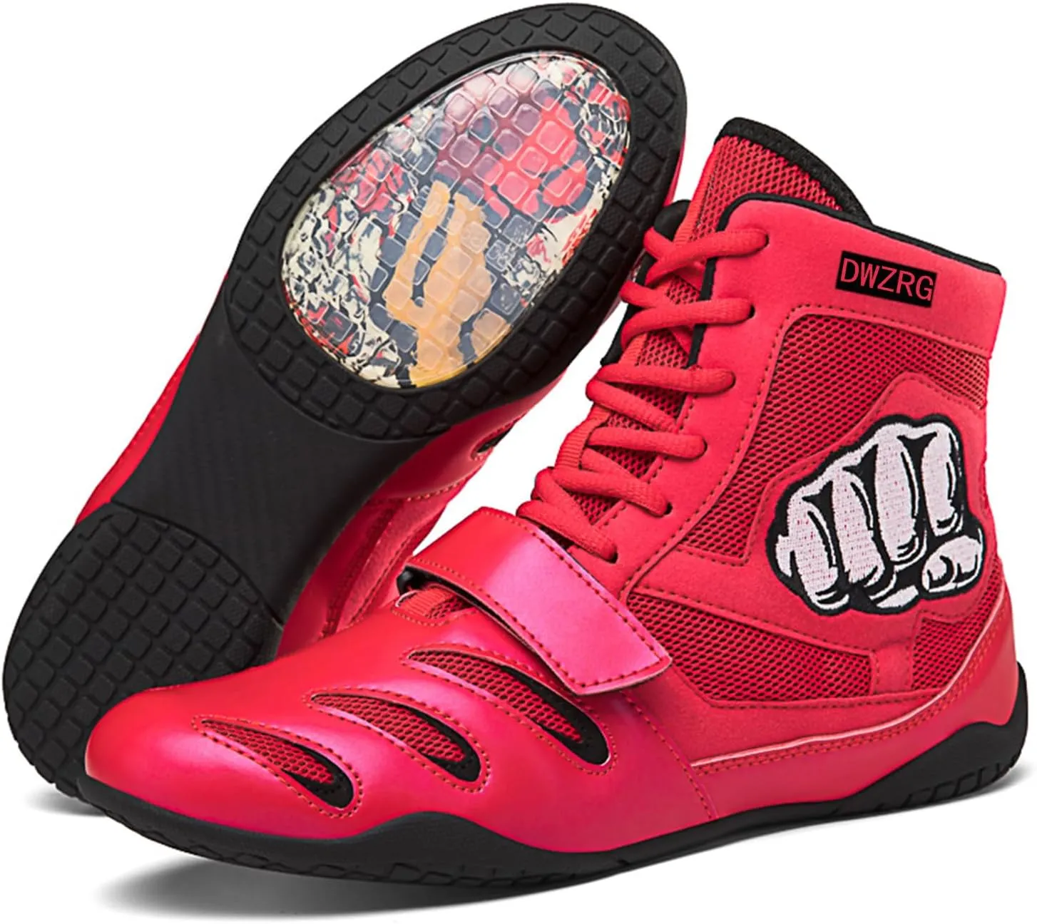 High Top Combat Speed Mens Womens Wrestling Shoes Non-Slip Breathable Boxing Wrestling Training Sneaker