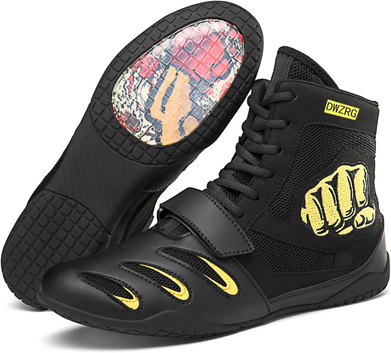 High Top Combat Speed Mens Womens Wrestling Shoes Non-Slip Breathable Boxing Wrestling Training Sneaker