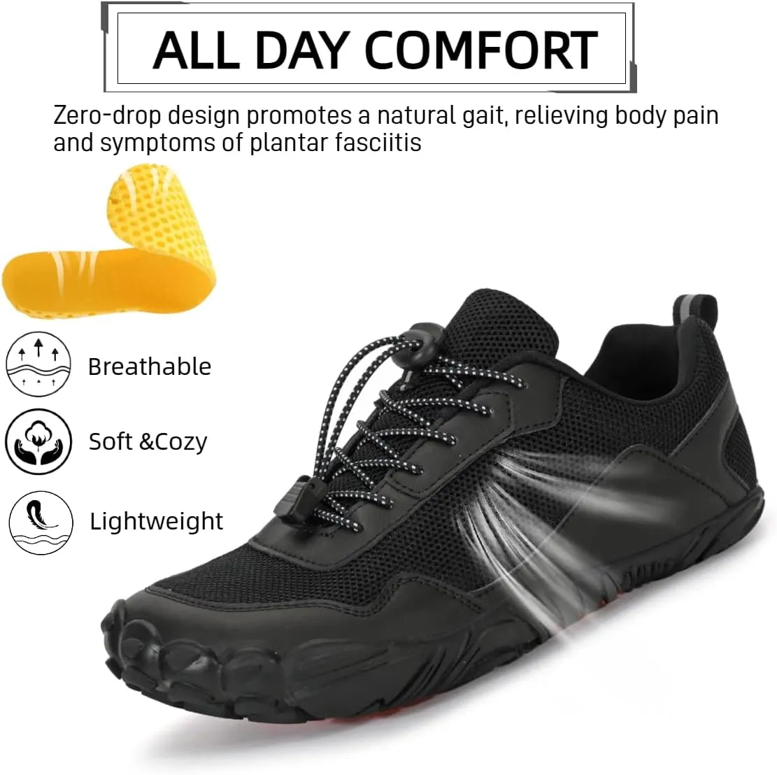 Hike Summit Barefoot Shoes Non-Slip Wide Toe Box Grounded Footwear Breathable Gym Swim Outdoor Walking Hiking Shoes