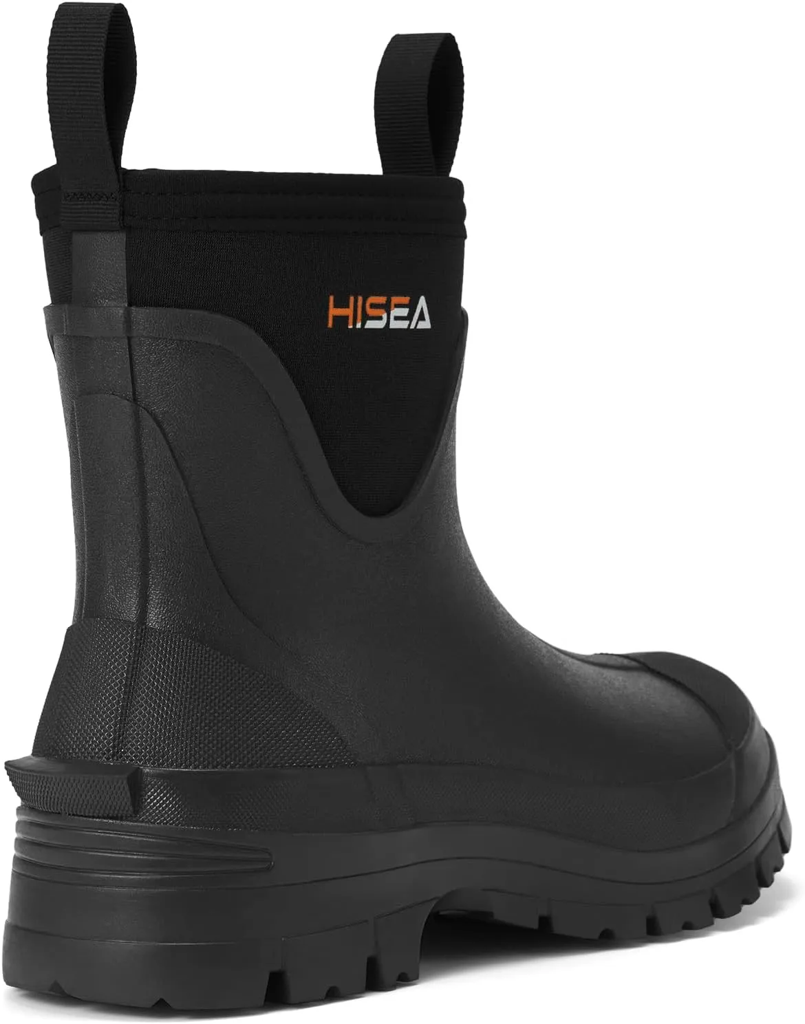 HISEA Mens Mud Boots Short Garden Shoes Ankle Hight Waterproof Neoprene Rubber Rain Boots