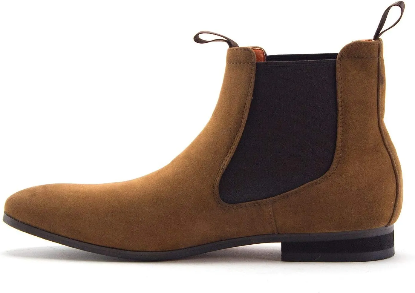 Jazamé Men's B-2963 Chuck Nubuck Suede Pull-On Round Toe Chelsea Boots