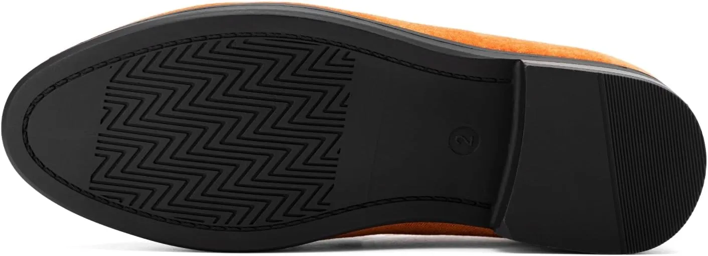 JITAI Boys Dress Loafers for Weddings & School, Breathable Slip-On Leather Tuxedo Shoes, Toddler to Preteen