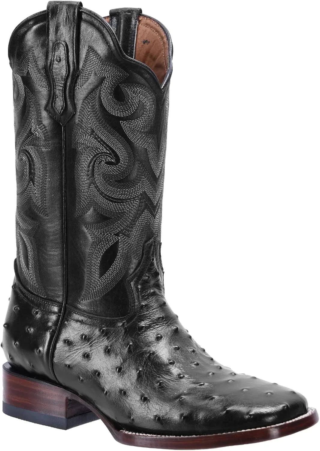 Joe Boots Western Boots For Men Ostrich Print Leather 701