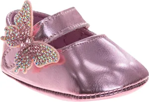 Josmo Baby Girls Sandals Soft Sole Bow Butterfly Flower Princess Dress Mary Jane Flats Newborn Sandals Size 2-4 Infant