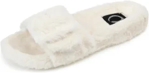 Journee Women's Faux Fur Shadow Slippers