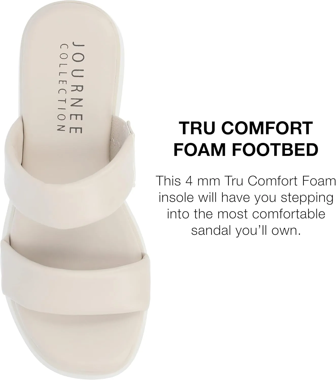 Journee Womens Veradie Tru Comfort Foam Slip On Platform Sandals