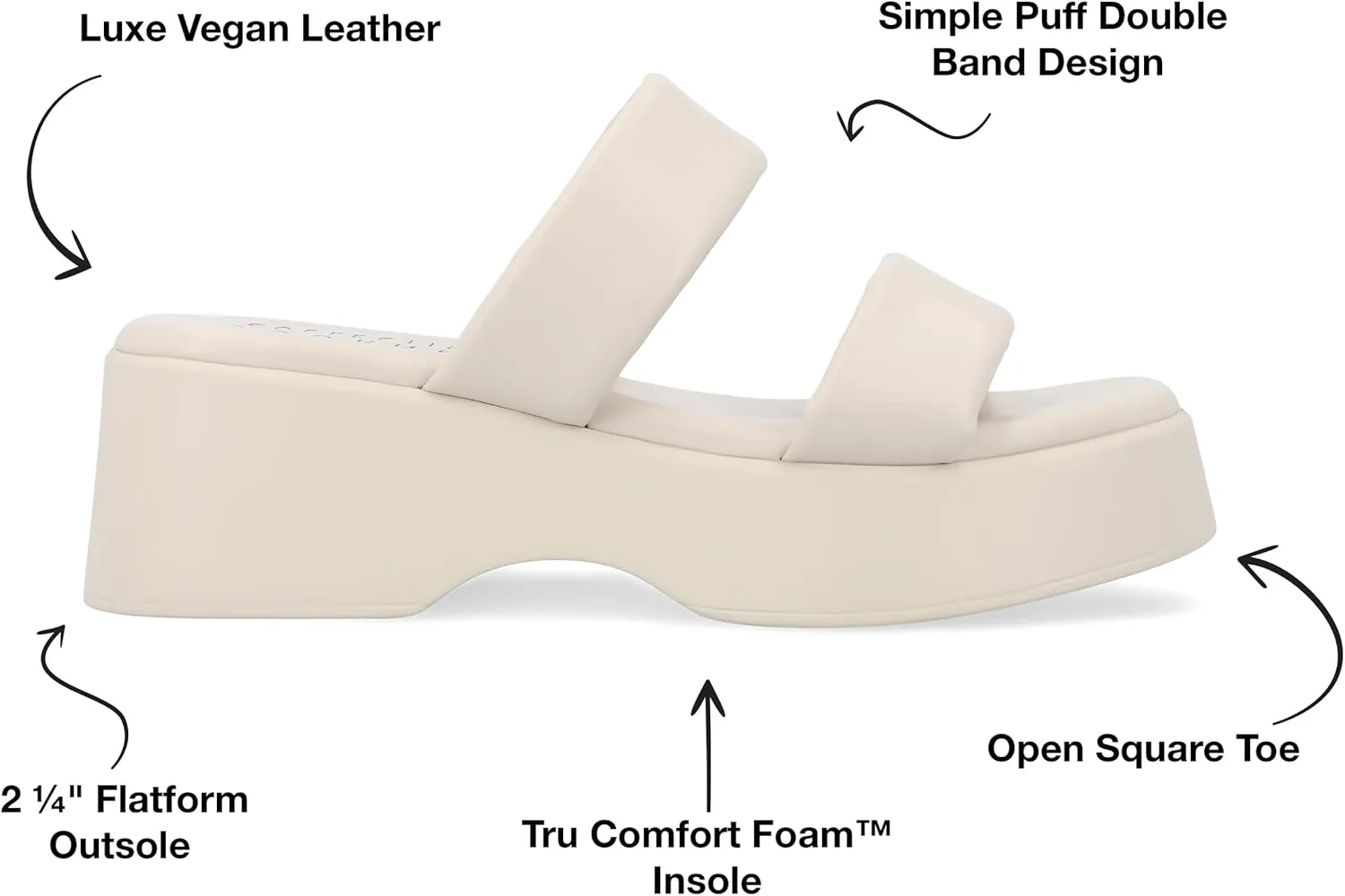 Journee Womens Veradie Tru Comfort Foam Slip On Platform Sandals