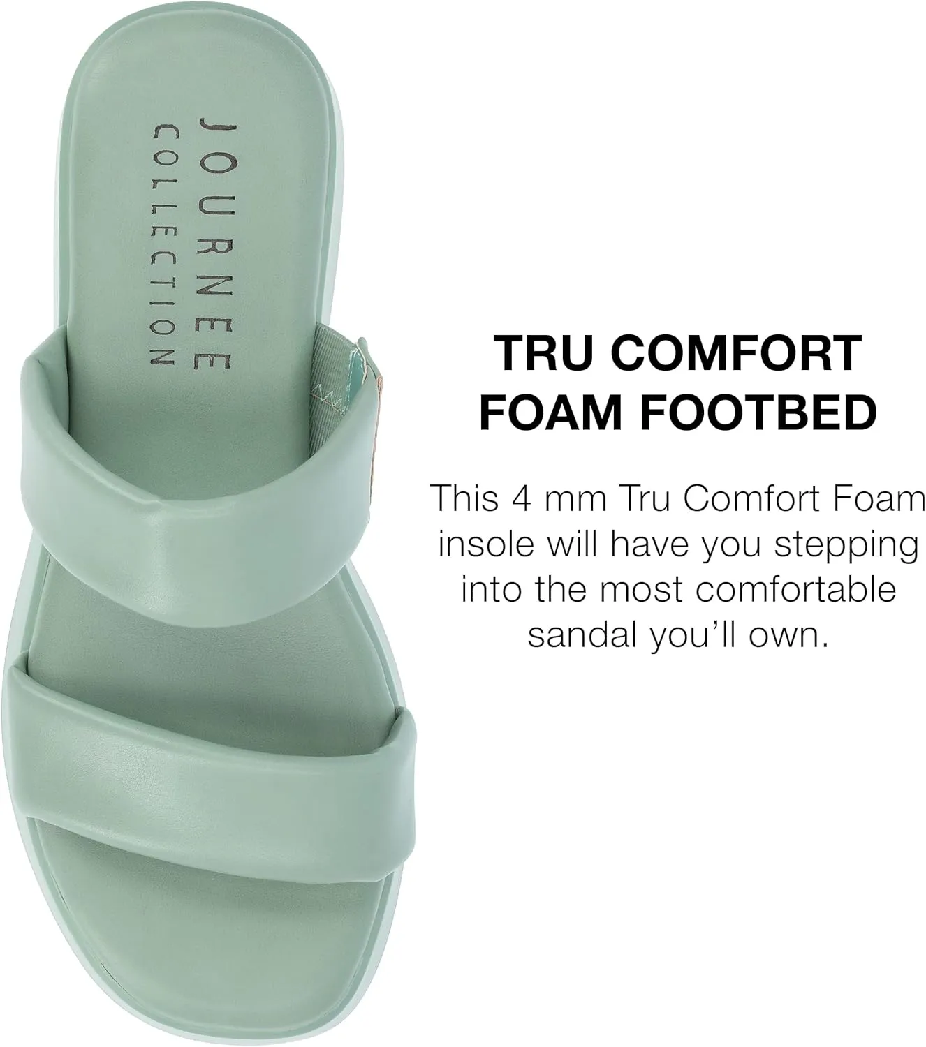 Journee Womens Veradie Tru Comfort Foam Slip On Platform Sandals