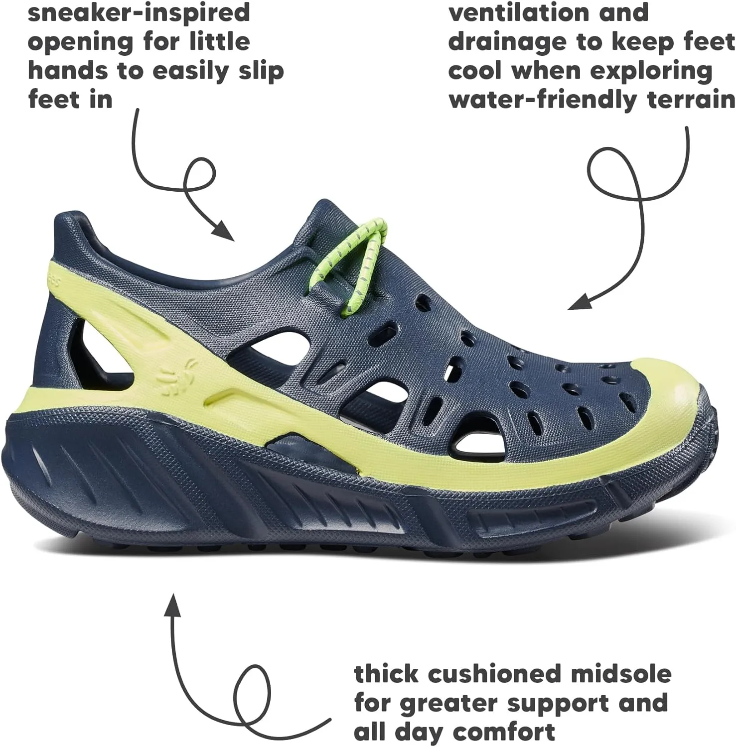 Joybees Kids Hiking Trekking Walking Shoes for Boys and Girls, Athletic Slip On, Water Resistant