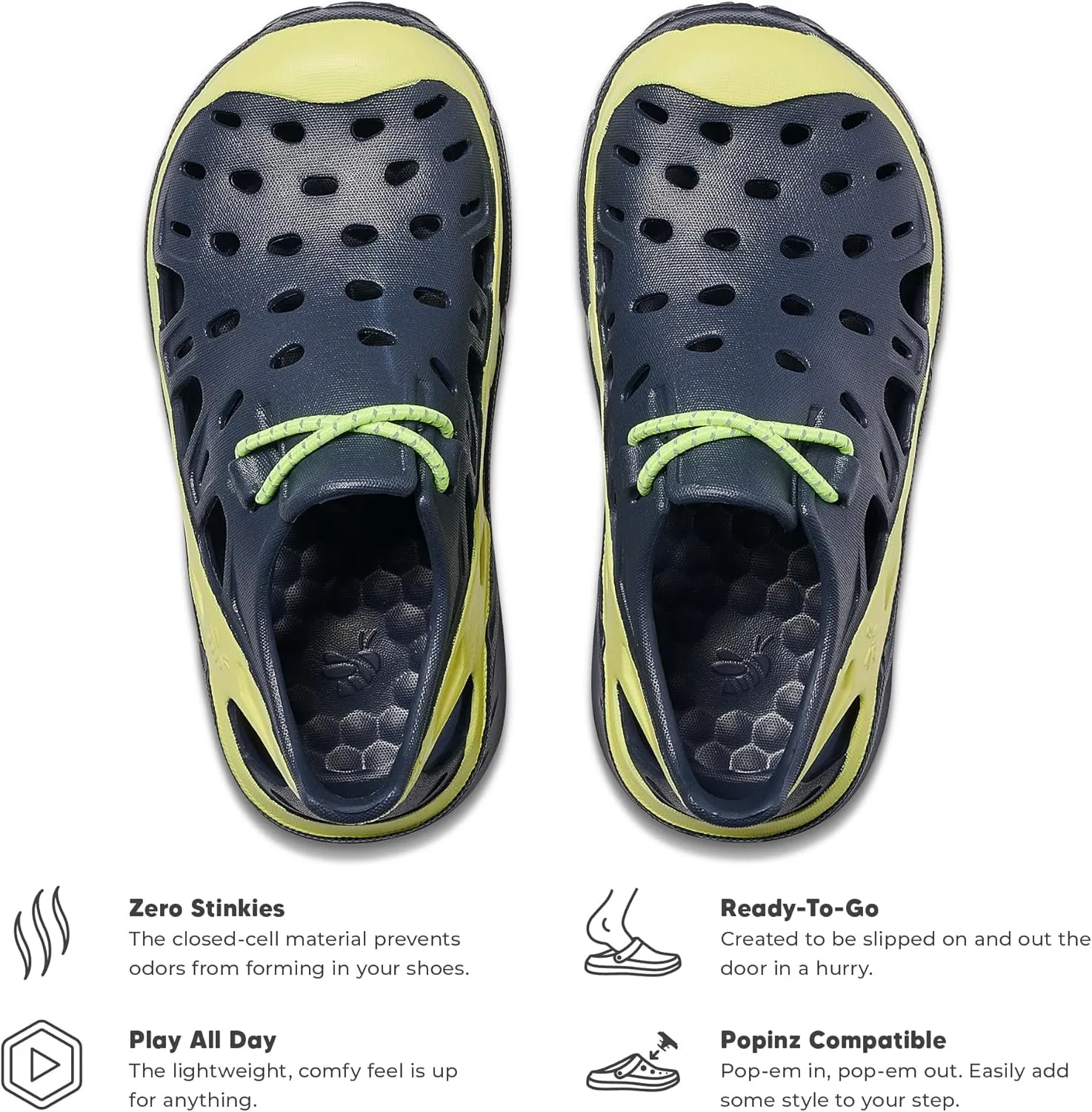 Joybees Kids Hiking Trekking Walking Shoes for Boys and Girls, Athletic Slip On, Water Resistant