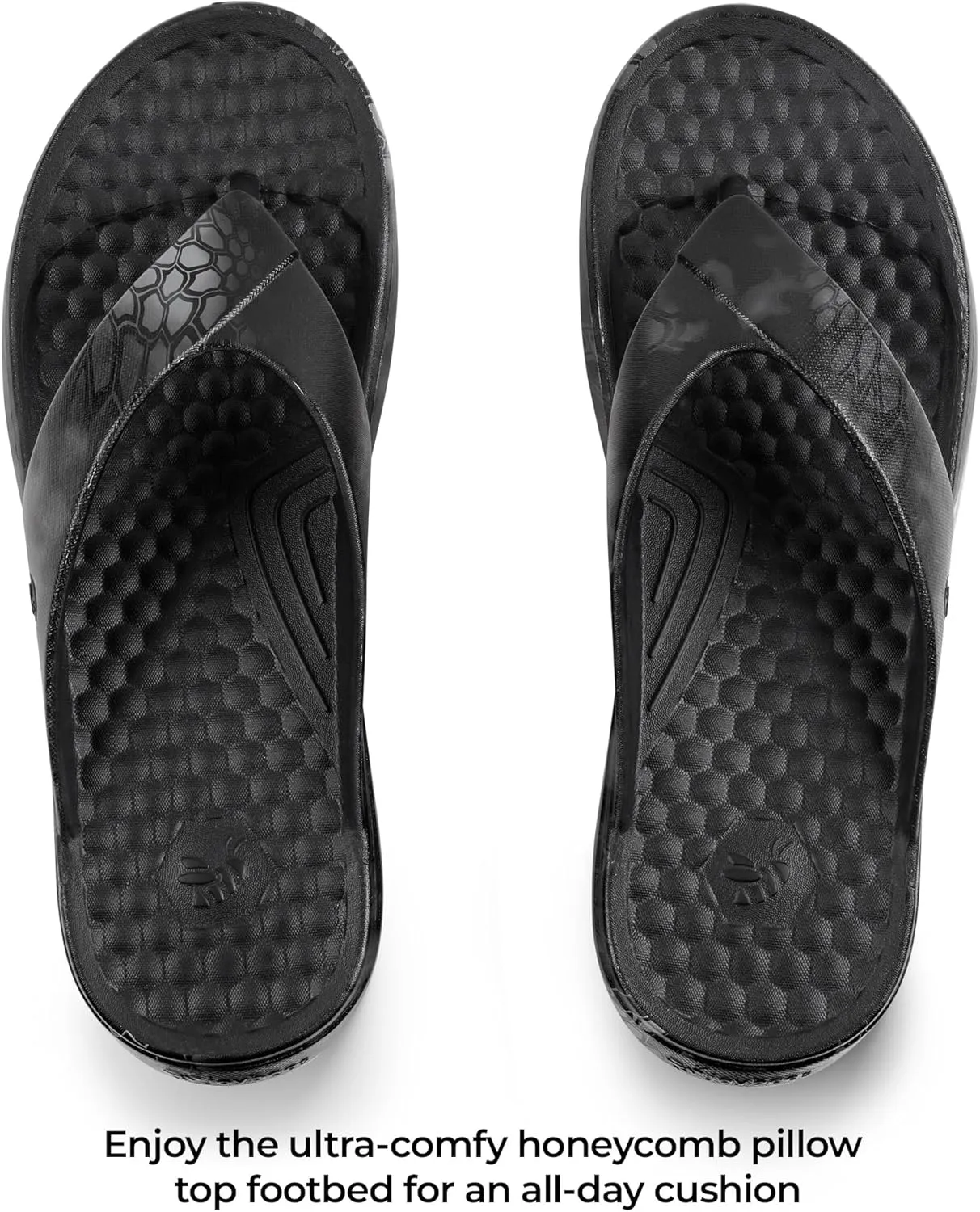 Joybees Mens Casual Flip Flops, Comfortable Thong Sandals with Arch Support for Beach and Pool, Water Friendly