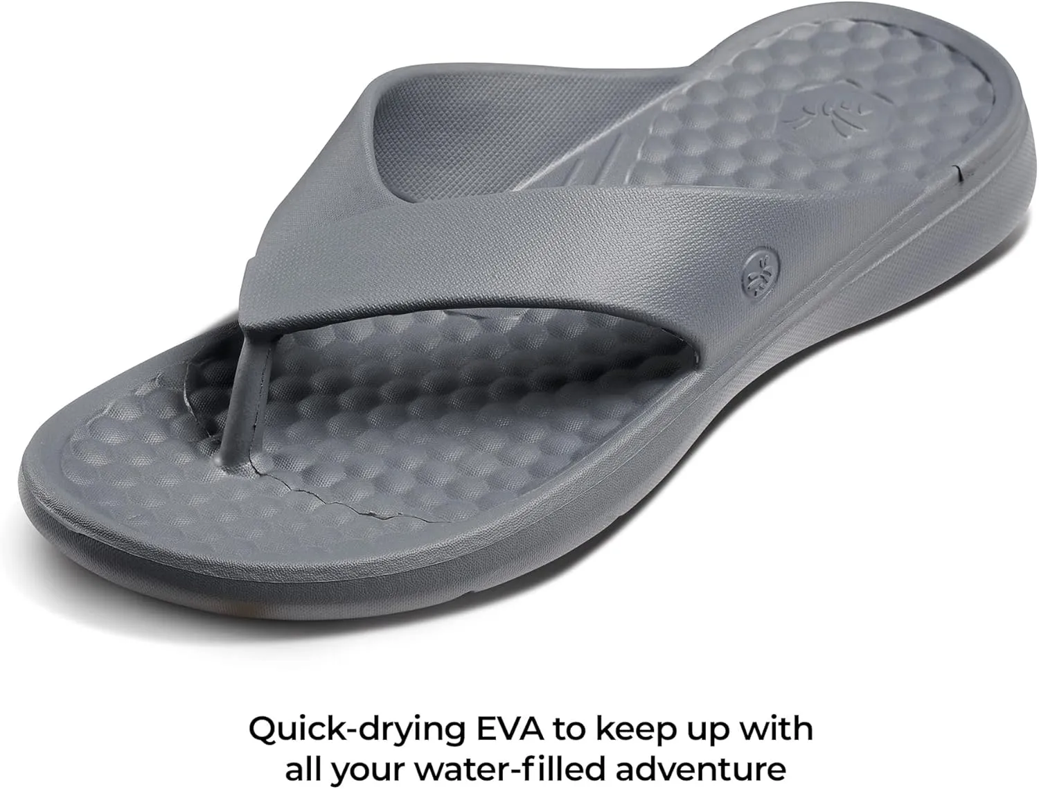 Joybees Mens Casual Flip Flops, Comfortable Thong Sandals with Arch Support for Beach and Pool, Water Friendly