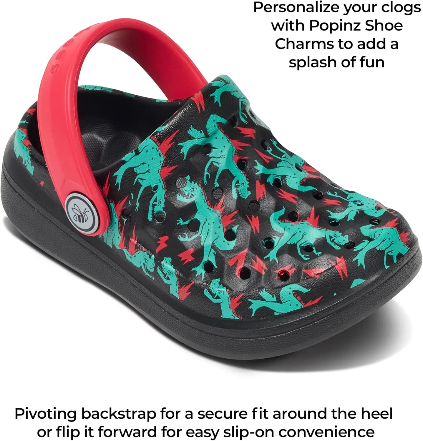 Joybees Varsity Clogs for Girls and Boys, Water Shoes for Kids, Water Resistant Beach Pool Slip On