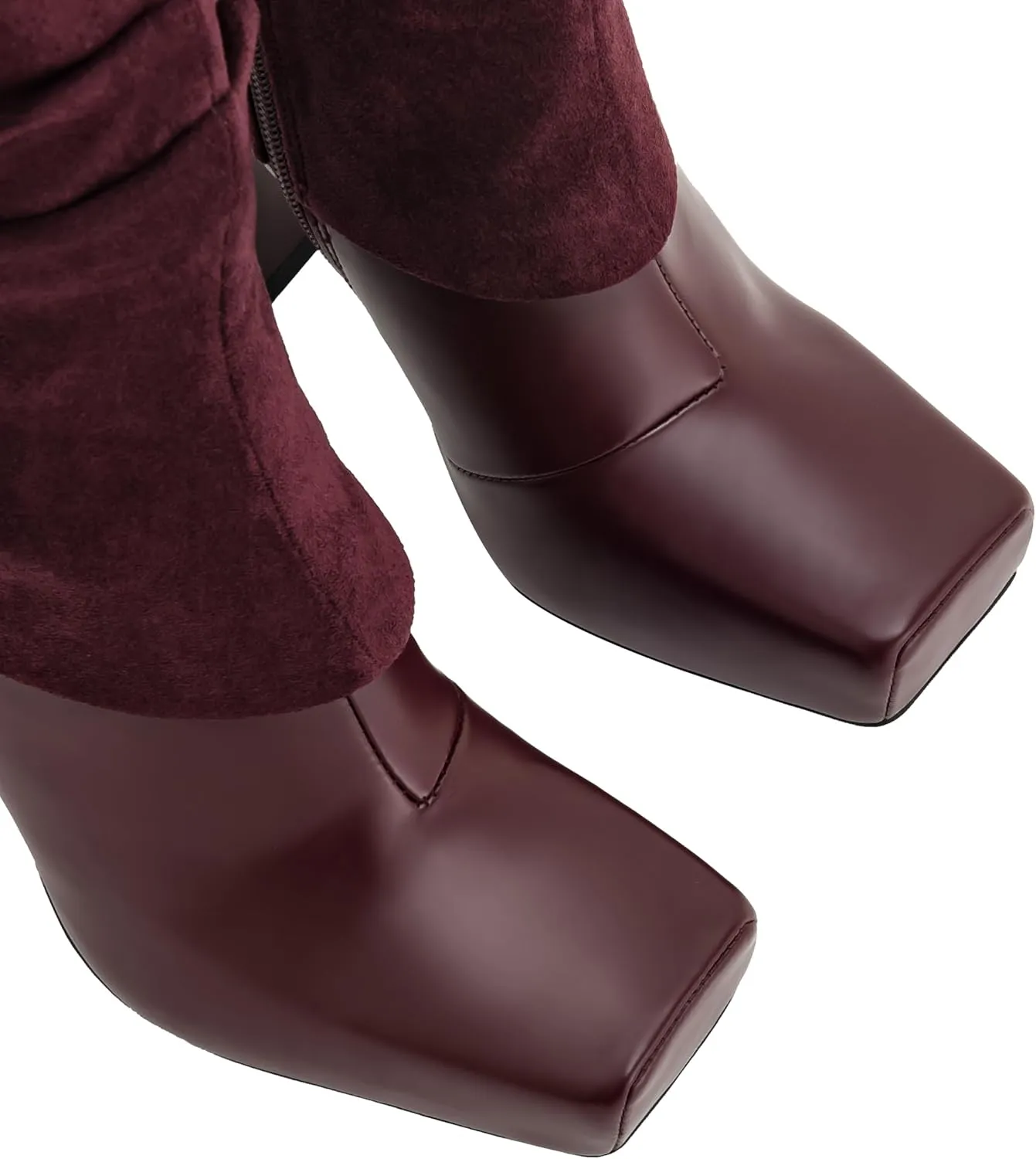 JW PEI Women's Reyna Square Toe Platform Knit Boots