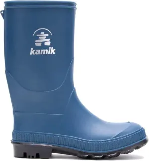 Kamik Kids Stomp Waterproof Rain Boots,Light Navy,8T