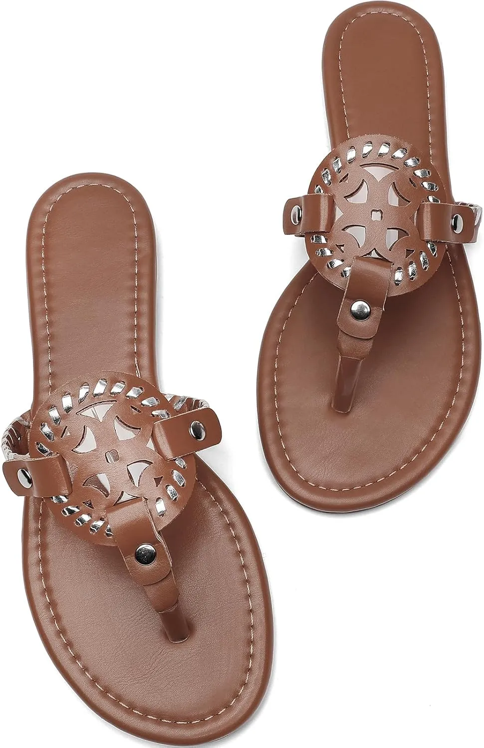 katliu Women's Flat Sandals Flip Flop Thong Sandals Cute Dressy Sandals