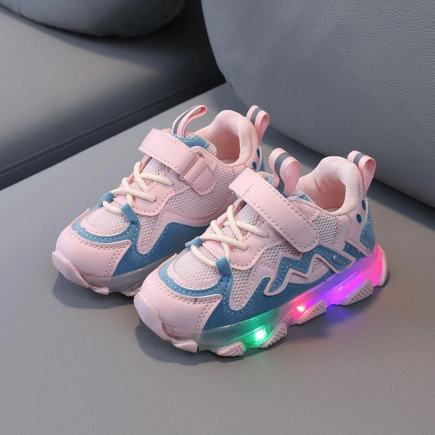 Kid Shoes Baby Boys Girls Led Light Luminous Running Sport Shoes Toddler Lightweight Fashion Mesh Flashing Sneakers