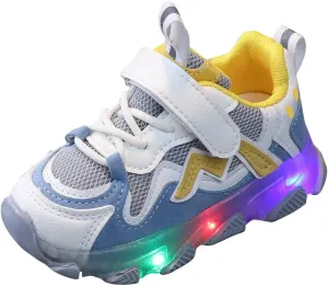 Kid Shoes Baby Boys Girls Led Light Luminous Running Sport Shoes Toddler Lightweight Fashion Mesh Flashing Sneakers
