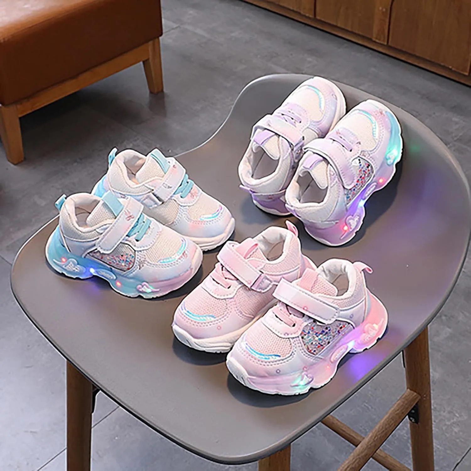 Kids Light Up Shoes for Boys Girls Toddler Sneakers Best Gift for Birthday Christmas Valentine Shoes for Toddler Girls